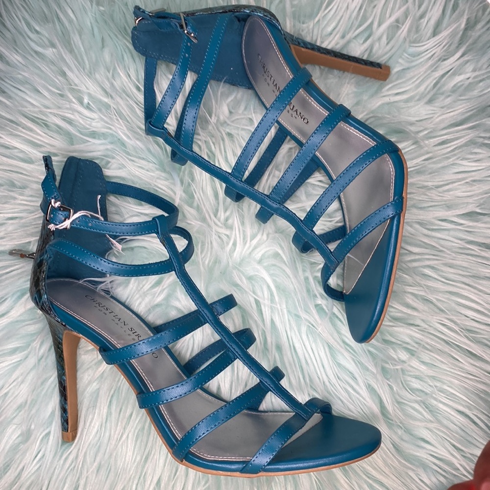 New Turquoise High Heels Sandals